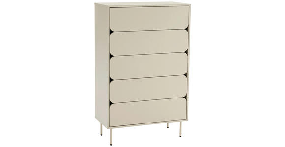 HIGHBOARD  in 80/128/40 cm  - Seidengrau, Design, Holzwerkstoff/Metall (80/128/40cm) - Xora