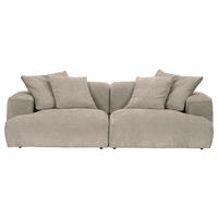 MEGASOFA Flachgewebe Graubraun  - Graubraun/Schwarz, MODERN, Kunststoff/Textil (270/77/140cm) - Lomoco