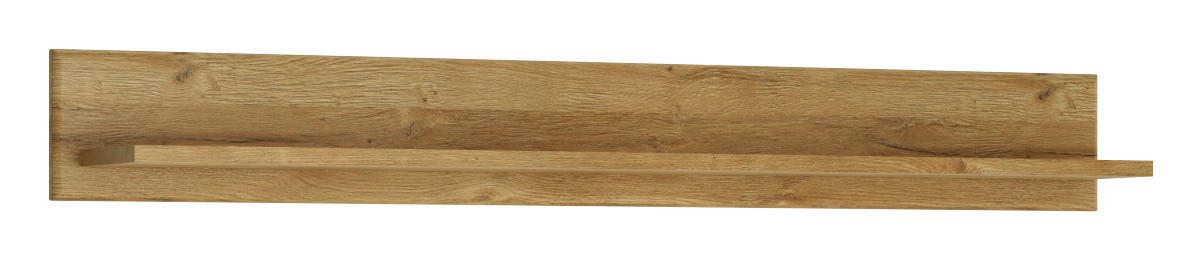 STENSKA POLICA - barve hrasta, Design, leseni material (157/20/22cm) - Landscape