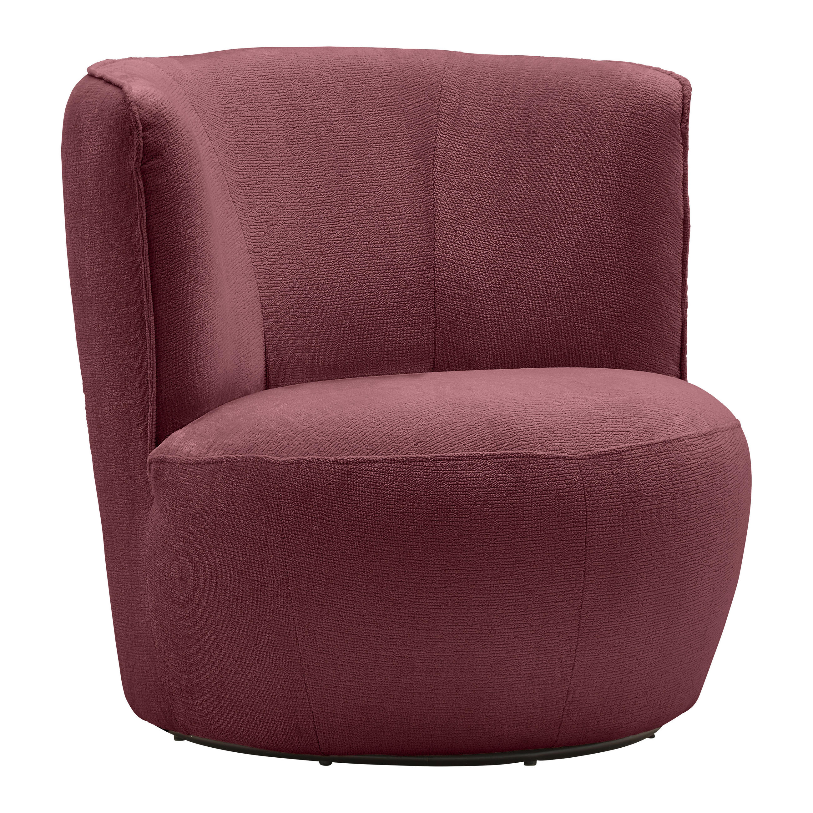 FÅTÖLJ i textil bordeaux  - bordeaux/svart, Modern, metall/textil (77/81/85cm) - MID.YOU