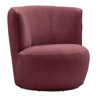 FÅTÖLJ i textil bordeaux  - bordeaux/svart, Modern, metall/textil (77/81/85cm) - MID.YOU