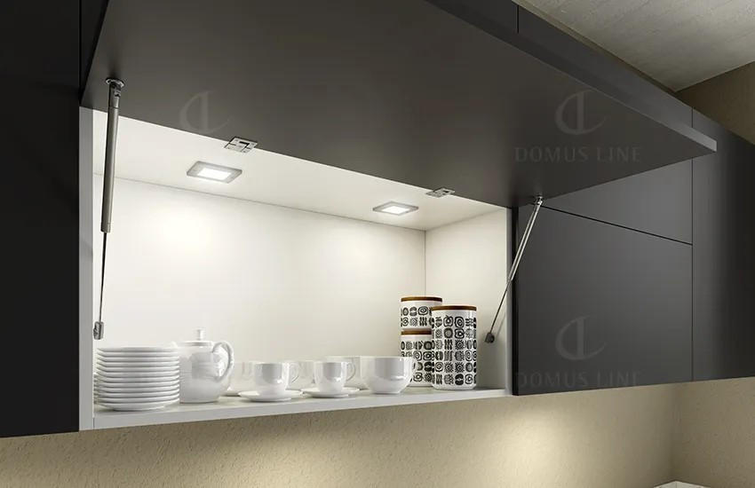 UNTERBAULEUCHTEN-SET - Edelstahlfarben/Alufarben, Basics, Kunststoff/Metall (8/8/0,5cm) - HKT