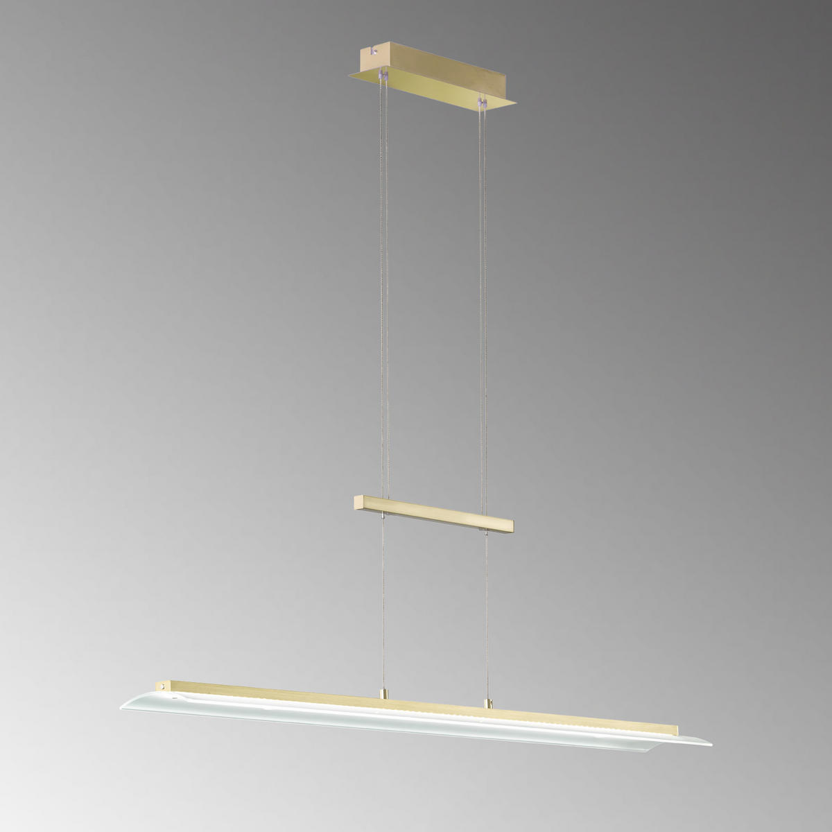LED-HÄNGELEUCHTE 115,00/14,50/93-151 cm  - Messingfarben, Design, Metall (115,00/14,50/93-151cm)