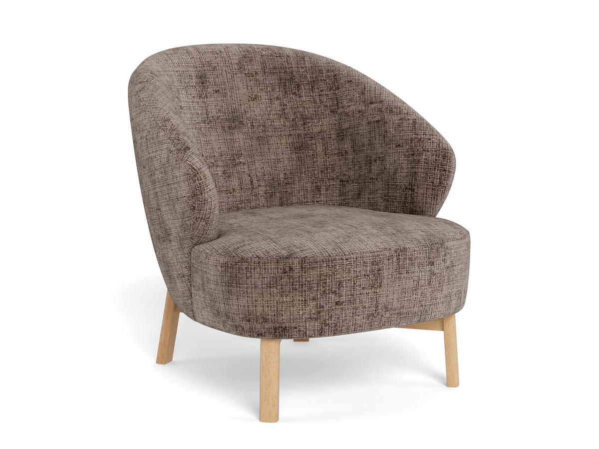 SESSEL in Chenille Braun, Eichefarben  - Eichefarben/Braun, MODERN, Holz/Textil (75,5/78/78cm) - Livetastic