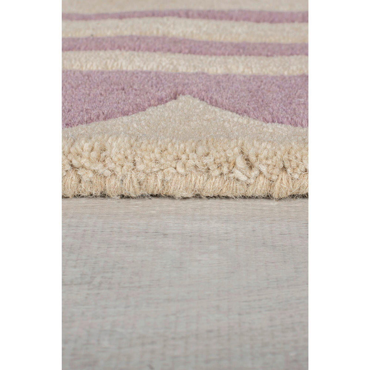 HANDWEBTEPPICH 120/170 cm LOIS Lila, Beige  - Beige/Lila, KONVENTIONELL, Textil (120/170cm)