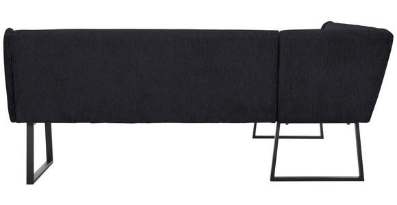 ECKBANK 159/217 cm Webstoff Schwarz - Schwarz, Design, Textil/Metall (159/217cm) - Novel