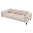 3-SITZER-SOFA  in Cord Creme  - Creme/Schwarz, KONVENTIONELL, Textil/Metall (237/75/104cm) - Carryhome