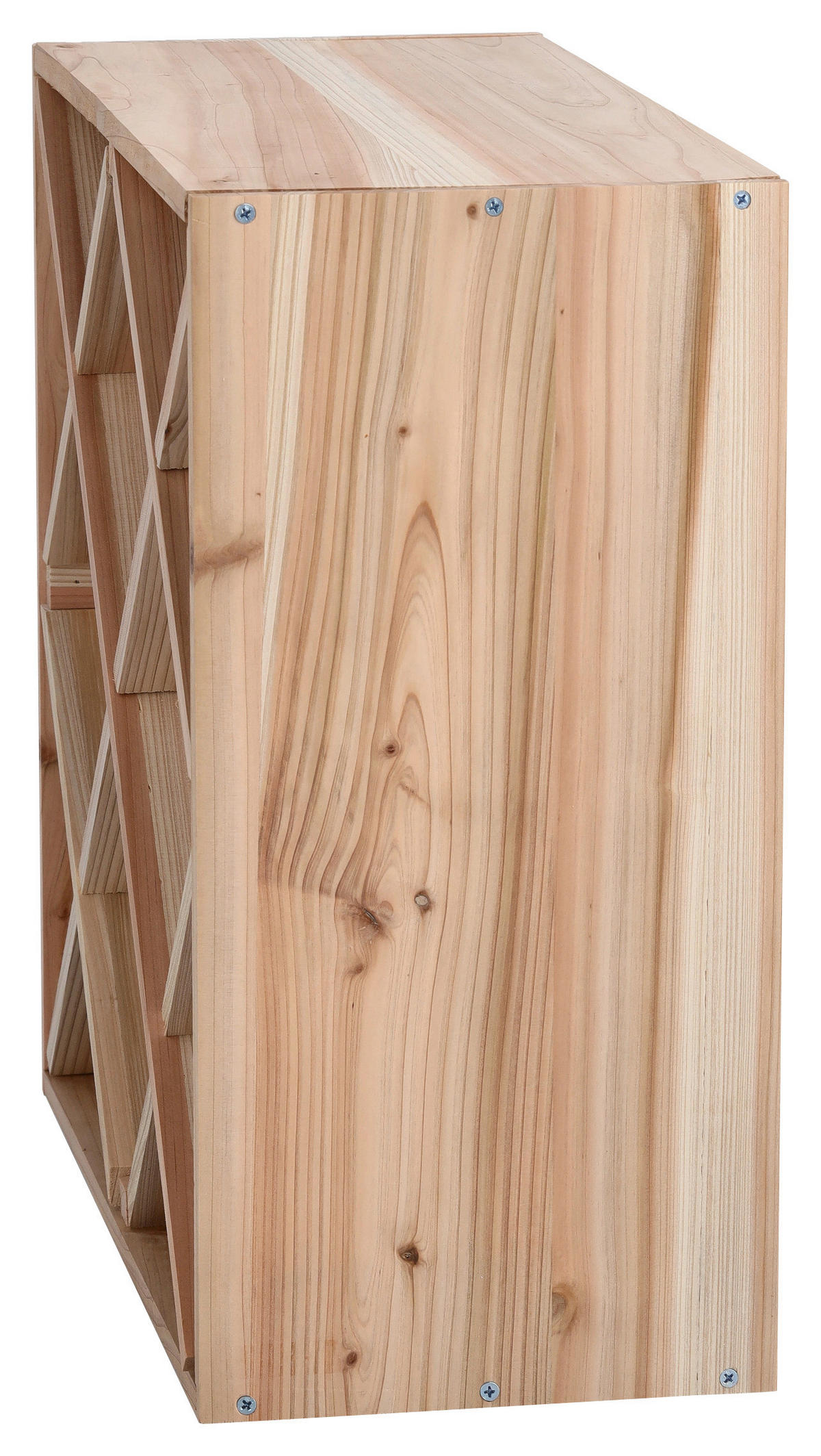 WEINREGAL  - Naturfarben, Basics, Holz (52/52/25cm) - Zeller Present