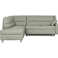 ECKSOFA in Echtleder Grau  208/226 cm  - Alufarben/Grau, KONVENTIONELL, Leder/Metall (208/226cm) - Sedda