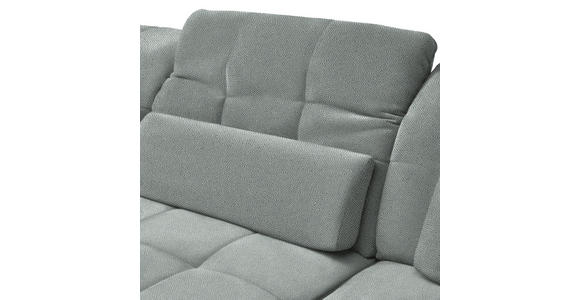 ECKSOFA  in Flachgewebe Mintgrau  341/204 cm  - Mintgrau/Schwarz, Design, Textil/Metall (341/204cm) - Xora