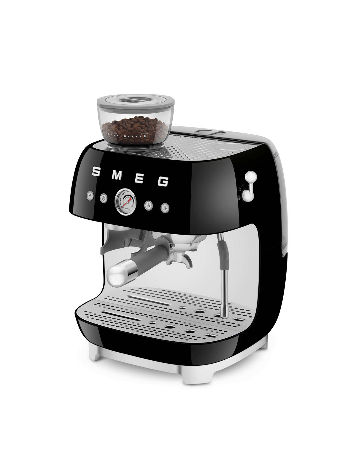 ESPRESSOMASCHINE 50's Style  - Schwarz, Trend, Metall (33.4/44.3/43.0cm) - SMEG