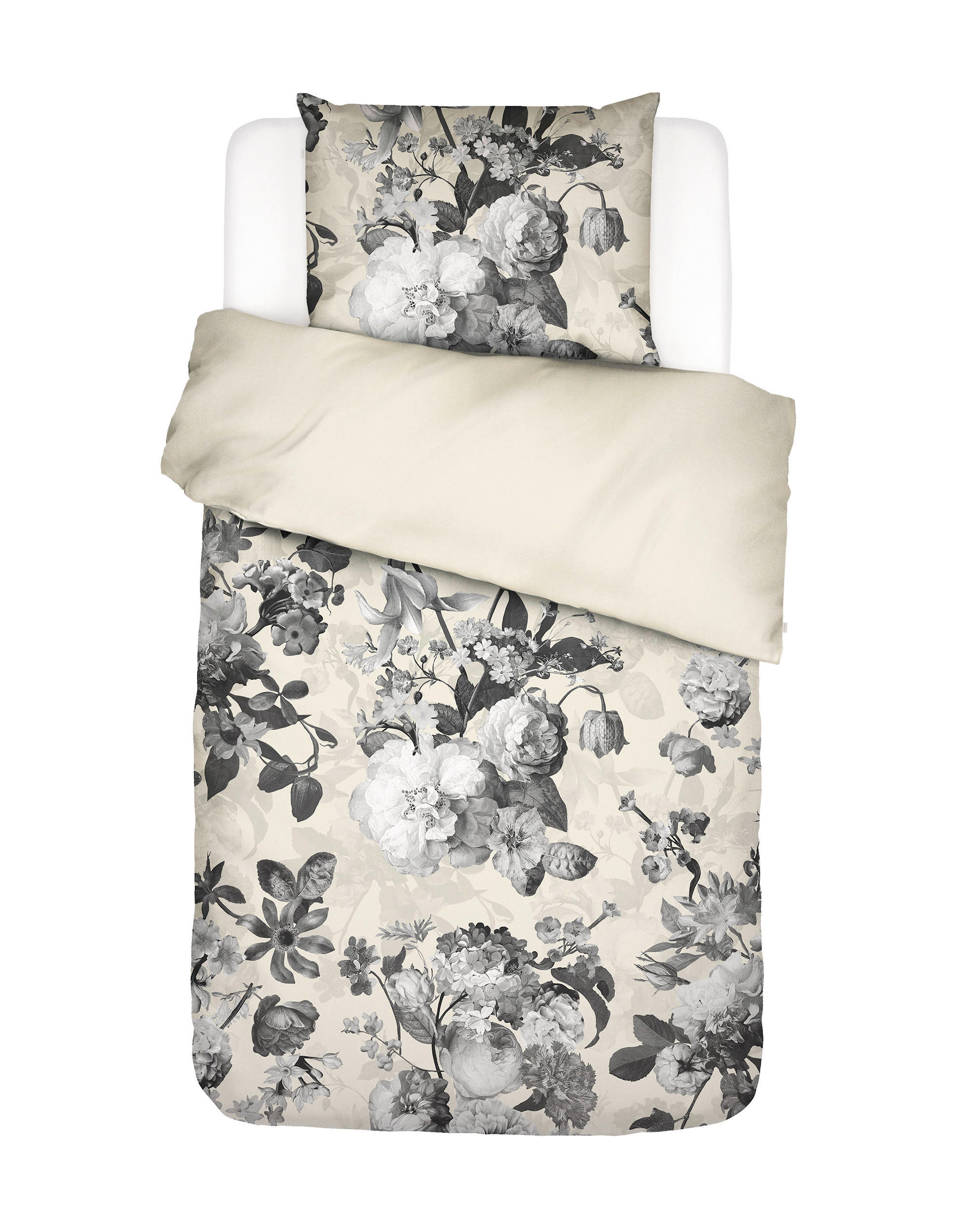 BETTWÄSCHE 2-teilig Satin 155/220 cm  - Sandfarben, KONVENTIONELL, Textil (155/220cm) - Essenza