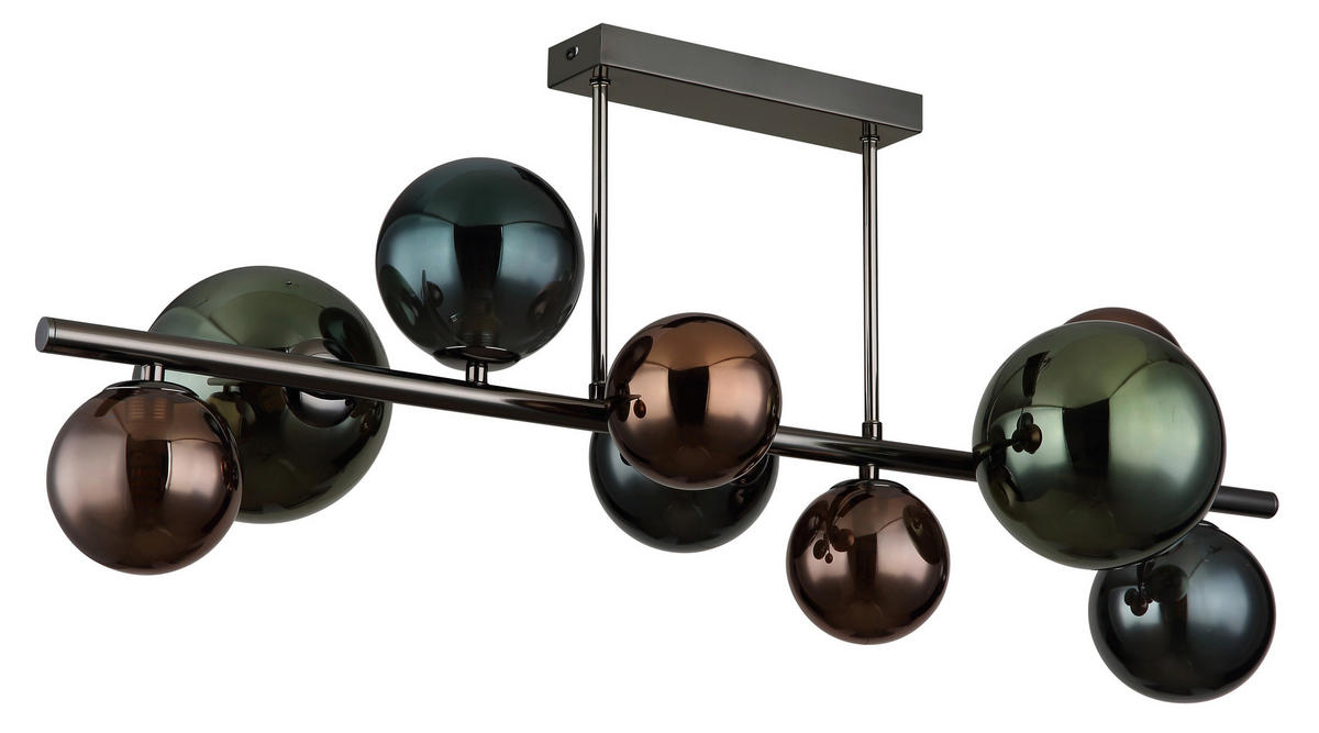 STROPNA LED-SVETILKA   //3000 K/230 V/ - barve petroleja/siva, Design, kovina/steklo (87/30/38cm) - Globo
