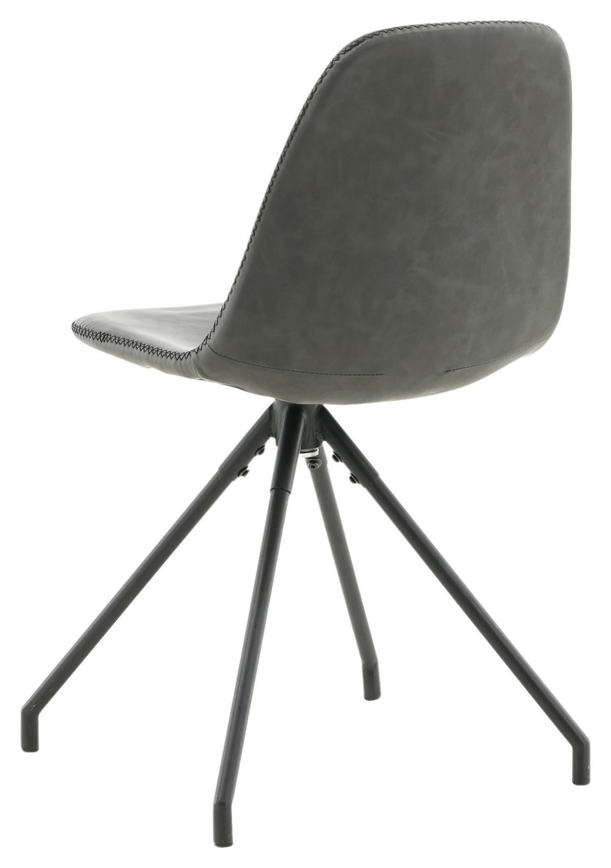 STOLSET 2 styck stål läderimitation (vegan)  - svart, Design, metall/textil (44/88/54cm) - Livetastic