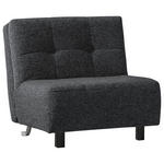 SCHLAFSESSEL Juice in Flachgewebe Dunkelgrau  - Dunkelgrau/Schwarz, Design, Textil/Metall (85/92/102cm) - Novel