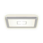 LED-DECKENLEUCHTE    19/19/2,8 cm  - Silberfarben/Weiß, Basics, Kunststoff (19/19/2,8cm) - Novel