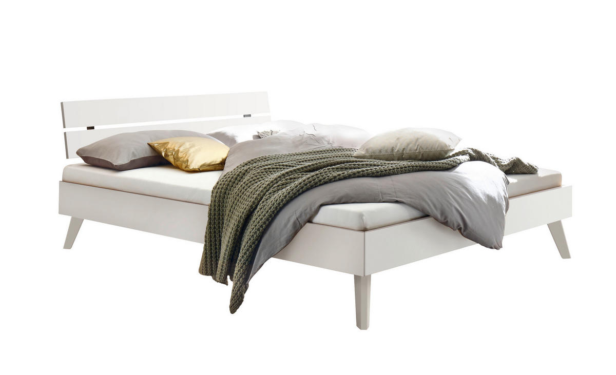 BETT 200/200 cm,  in Weiß,  - Weiß, Design (200/200cm) - Hasena