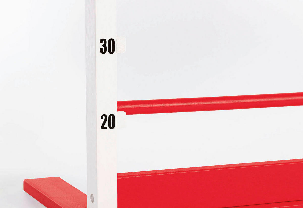 HINDERNISPARCOUR HOPPE Rot  - Rot, Basics, Holz (92/67/50cm) - Pinolino