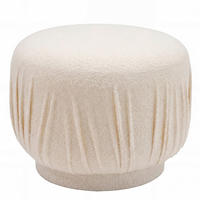 HOCKER Textil Creme  - Creme, Design, Textil (50/40/50cm) - Livetastic
