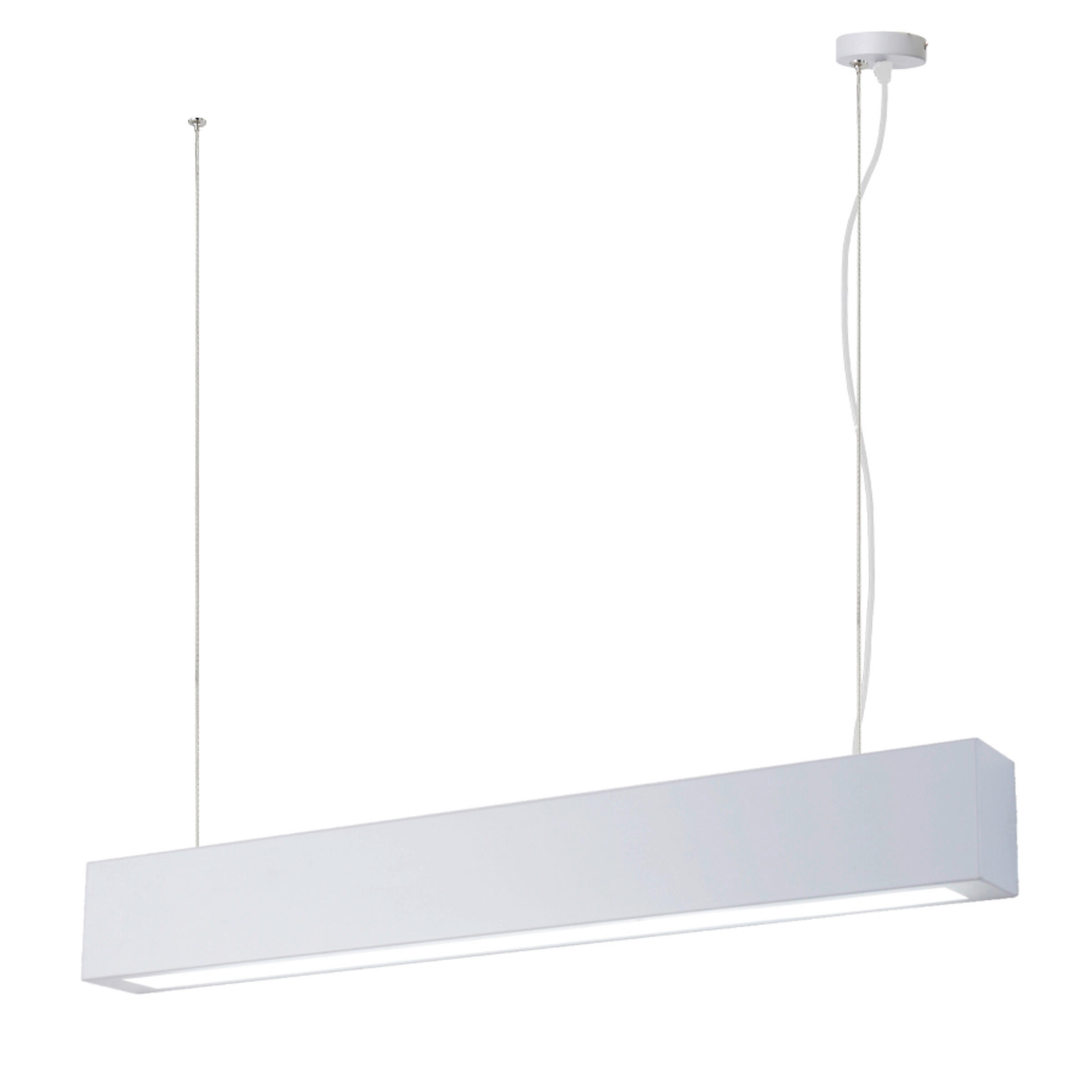 HÄNGELEUCHTE Ibros 150/63/5.5 cm  - Weiß, Design, Metall (150/63/5.5cm)