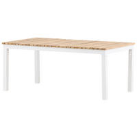 LOUNGETISCH 110/60/45 cm Holz, Metall  - Weiß/Teakfarben, KONVENTIONELL, Holz/Metall (110/60/45cm) - Gardenson