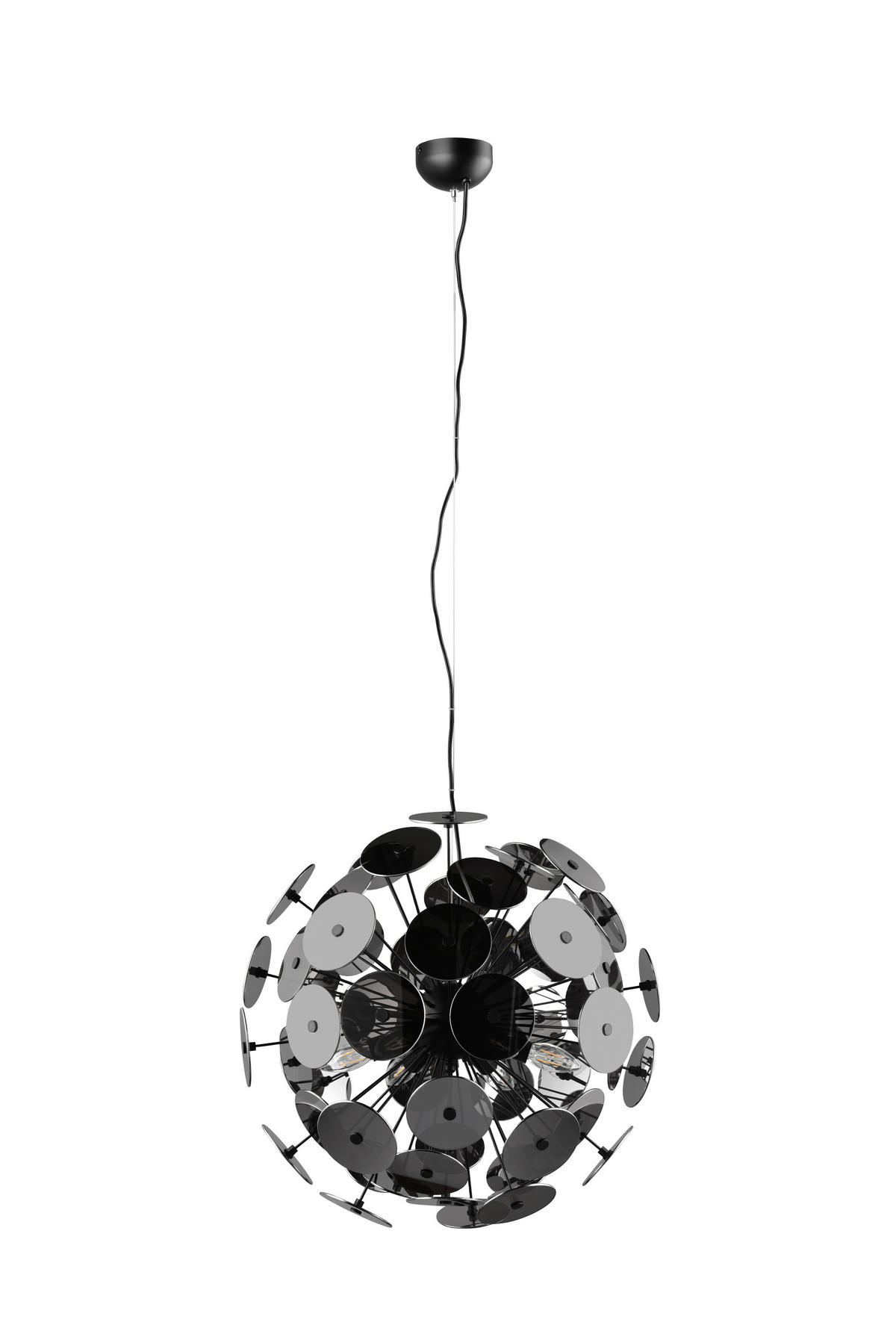 PENDELLEUCHTE 54/150 cm  - Chromfarben/Schwarz, Design, Glas/Metall (54/150cm) - Trio Leuchten