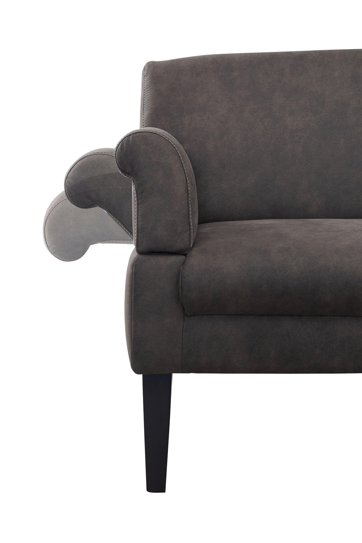3-SITZER-SOFA in Mikrofaser Anthrazit  - Anthrazit/Beige, Konventionell, Holz/Textil (182/97/78cm) - Sit & More