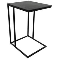 ODKLÁDACÍ STOLEK, černá, tmavě šedá - černá/tmavě šedá, Design, kov/sklo (43/38/63cm) - Carryhome