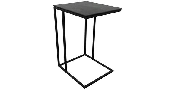 BEISTELLTISCH in Metall, Glas, Keramik 43/38/63 cm  - Dunkelgrau/Schwarz, Design, Glas/Keramik (43/38/63cm) - Carryhome