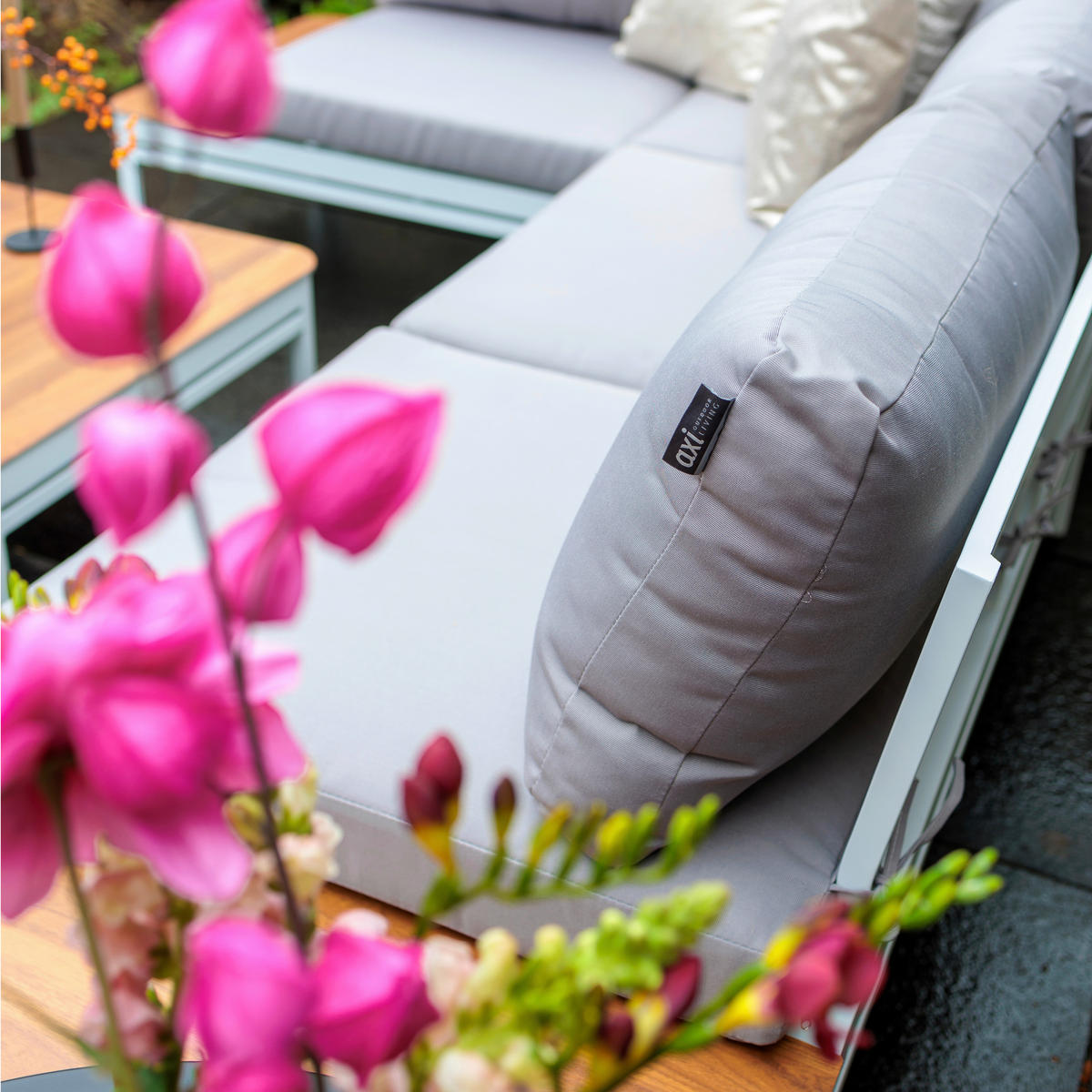 JEDÁLENSKÁ TERASOVÁ SÚPRAVA 3-dielne, kov - hnedá/biela, Basics, kov (226/157/65cm) - Ambia Garden