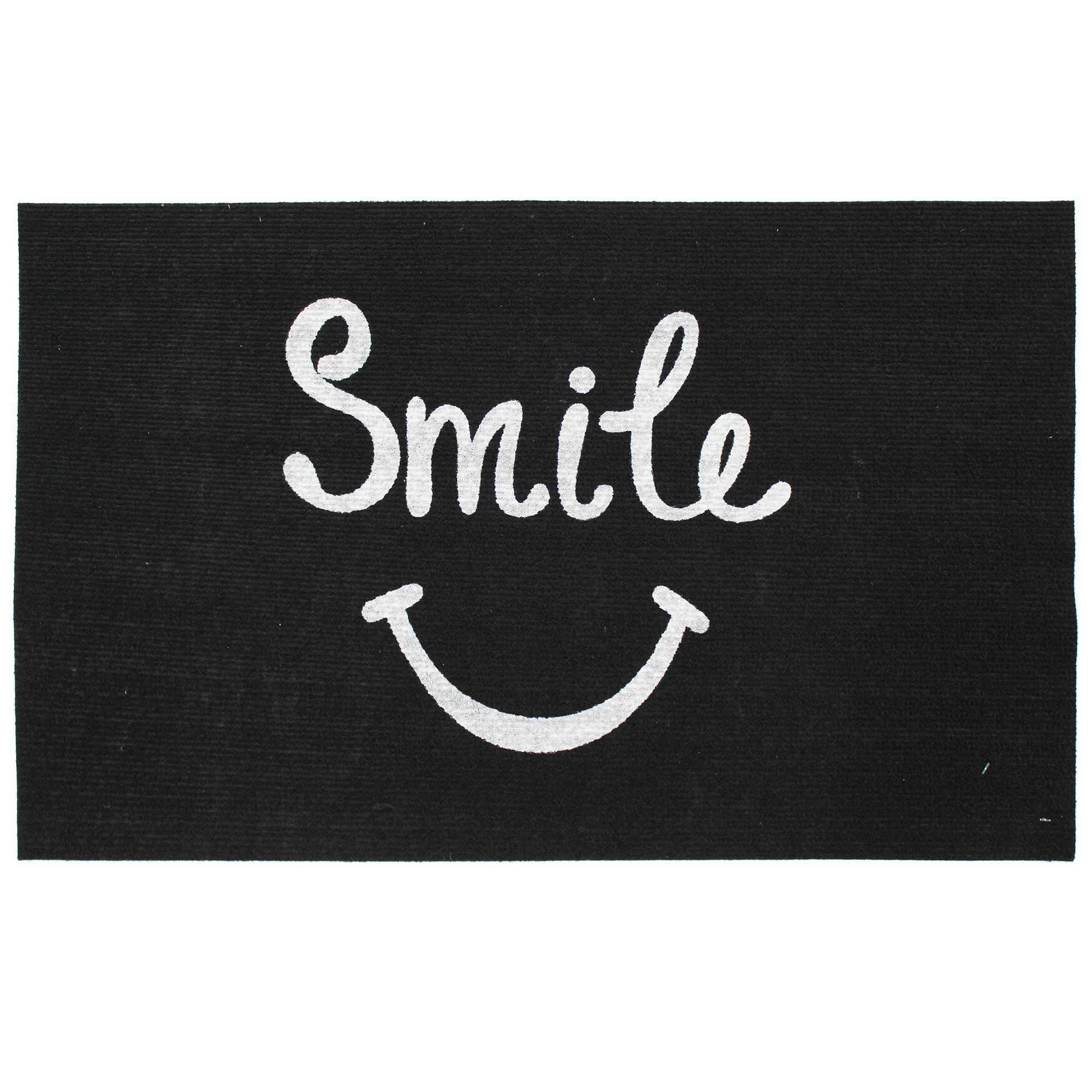 OTIRAČ ZA OBUĆU 45/70 cm   - bela/crna, Osnovno, tekstil/plastika (45/70cm)