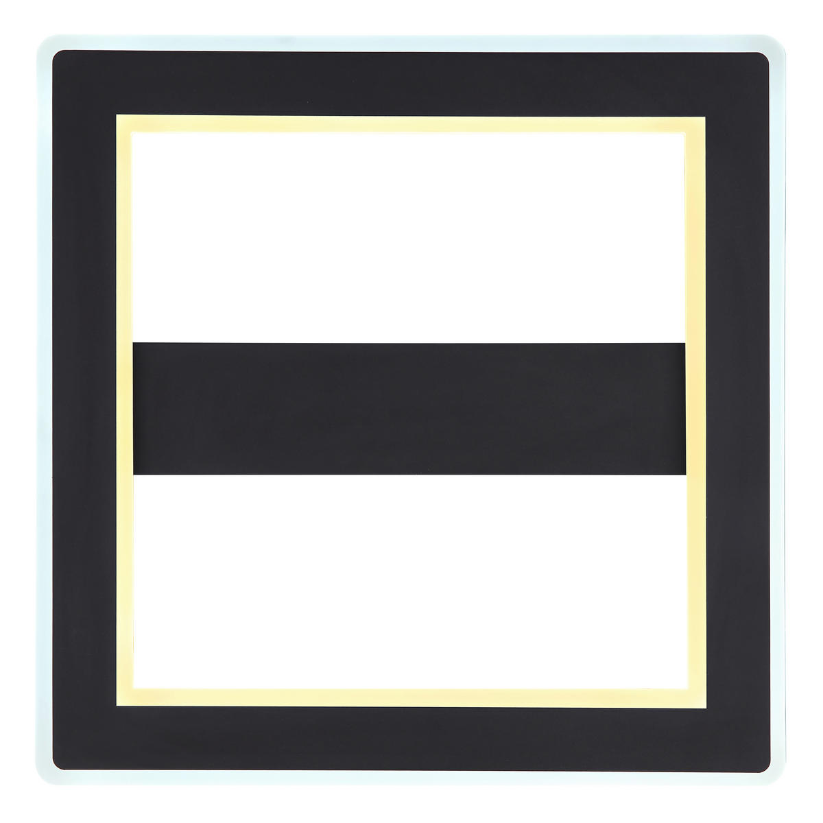 LED-DECKENLEUCHTE 30 W    45/45/5 cm  - Opal/Schwarz, Design, Kunststoff/Metall (45/45/5cm) - Globo