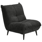 SESSEL in Mikrofaser Schwarz  - Schwarz, KONVENTIONELL, Textil/Metall (89/100/101cm) - Hom`in