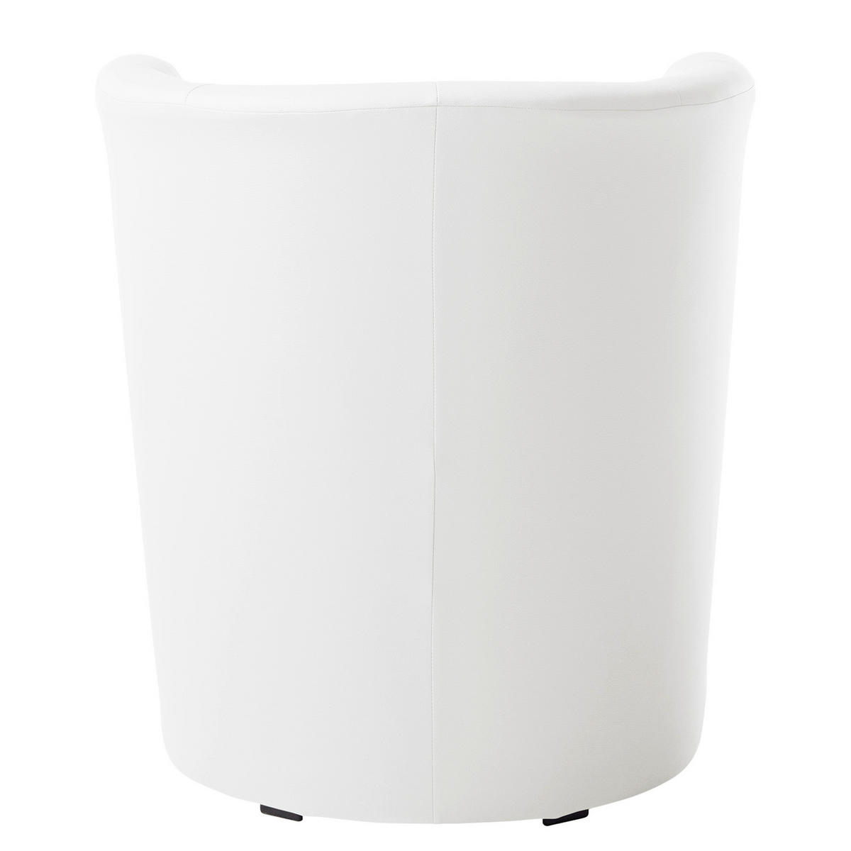 COCKTAILSESSEL Lederlook Weiss  - Weiss/Schwarz, Design, Kunststoff/Textil (66/75/56cm) - Livetastic