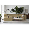 ECKSOFA in Struktur Olivgrün  205/284 cm  - Schwarz/Olivgrün, Design, Kunststoff/Textil (205/284cm) - Xora