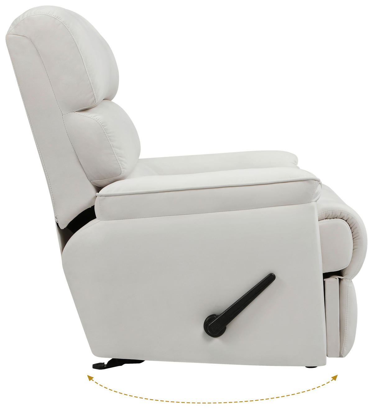 SCHAUKELSTUHL in Samt Beige  - Beige/Schwarz, MODERN, Textil/Metall (90/105/100cm) - MID.YOU