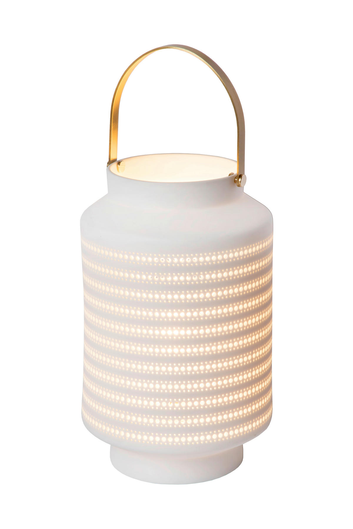 TISCHLEUCHTE Jamila 15.5/15.5/24.5 cm   - Weiß, Design, Keramik (15.5/15.5/24.5cm) - Lucide