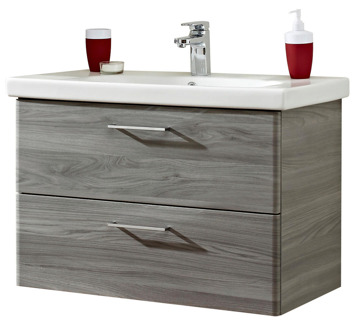 BAZĂ CU LAVOAR  - alb/culoare crom, Konventionell, ceramică/metal (82cm) - Xora