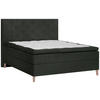 BOXSPRINGBETT 120/200 cm  in Dunkelgrün  - Dunkelgrün/Eichefarben, KONVENTIONELL, Holz/Textil (120/200cm) - Welnova