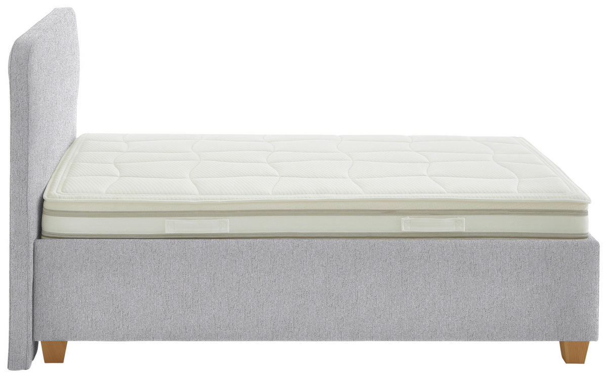 POLSTERBETT 120/200 cm  in Ecru  - Ecru/Weiss, Konventionell, Holz/Textil (120/200cm) - Beldomo - Sleep