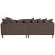 ECKSOFA  in Chenille Braun  276/162 cm  - Buchefarben/Braun, KONVENTIONELL, Holz/Textil (276/162cm) - Carryhome