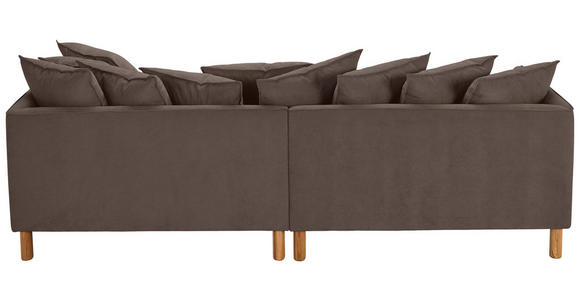 ECKSOFA  in Chenille Braun  276/162 cm  - Buchefarben/Braun, KONVENTIONELL, Holz/Textil (276/162cm) - Carryhome