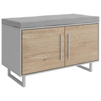 GARDEROBENBANK - Kaschmir/Eiche Bianco, Design, Holz/Holzwerkstoff (82/52/40cm) - Livetastic