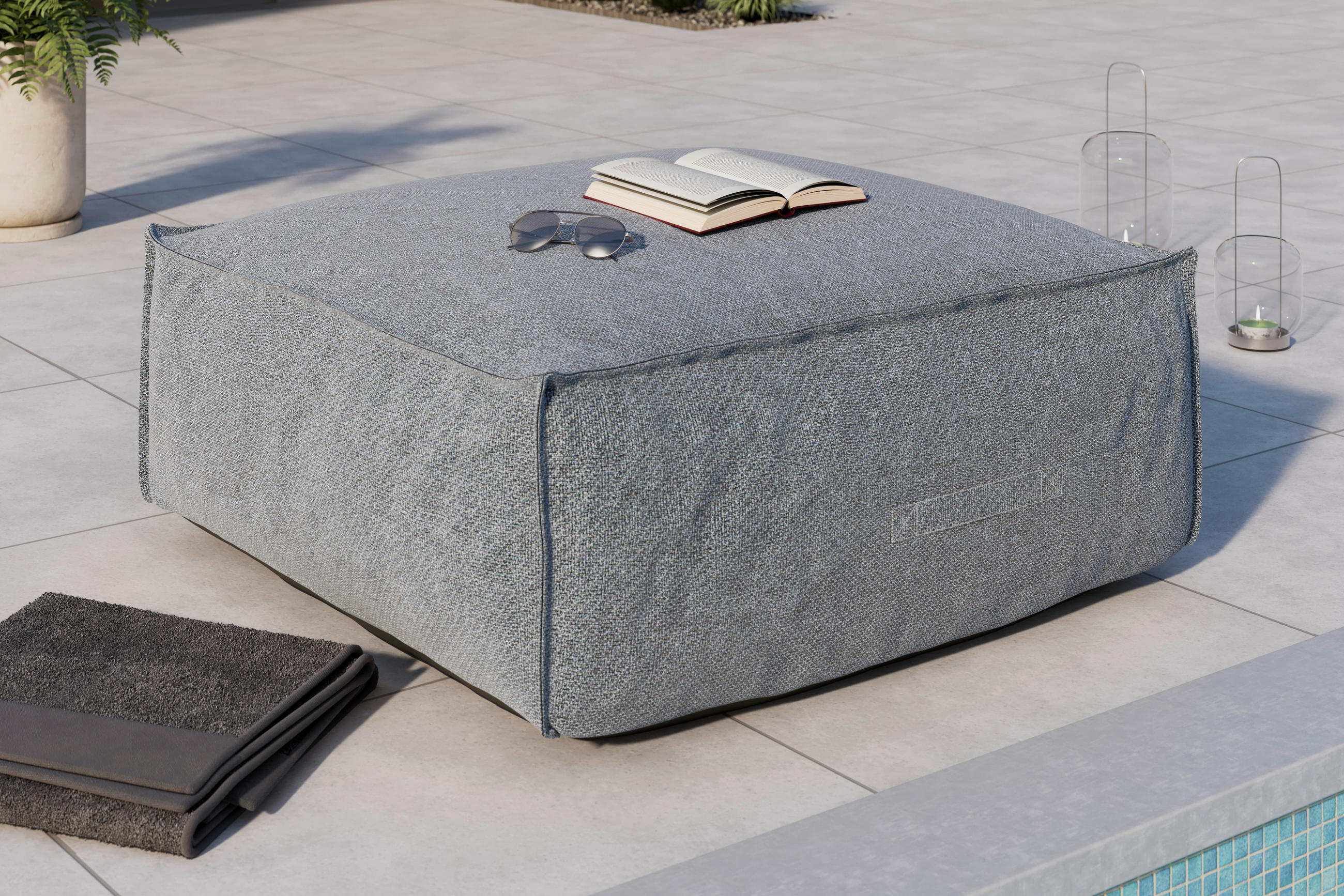 Ambia Garden Loungesofa Grau 95x35x95 cm