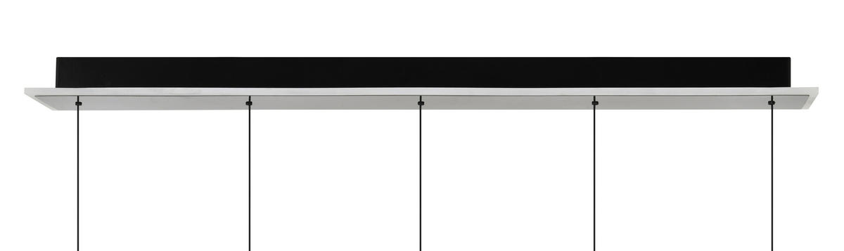 LED-HÄNGELEUCHTE Biarritz 95/150/15 cm  - Schwarzchrom, Design, Kunststoff/Metall (95/150/15cm)