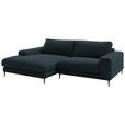 ECKSOFA  in Flachgewebe Petrol  177/253 cm  - Petrol/Schwarz, Design, Textil/Metall (177/253cm) - Dieter Knoll