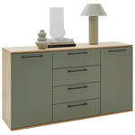 KOMMODE TOSCA  in 151/82/46 cm  - Eichefarben/Anthrazit, Design, Holzwerkstoff/Metall (151/82/46cm) - Dieter Knoll