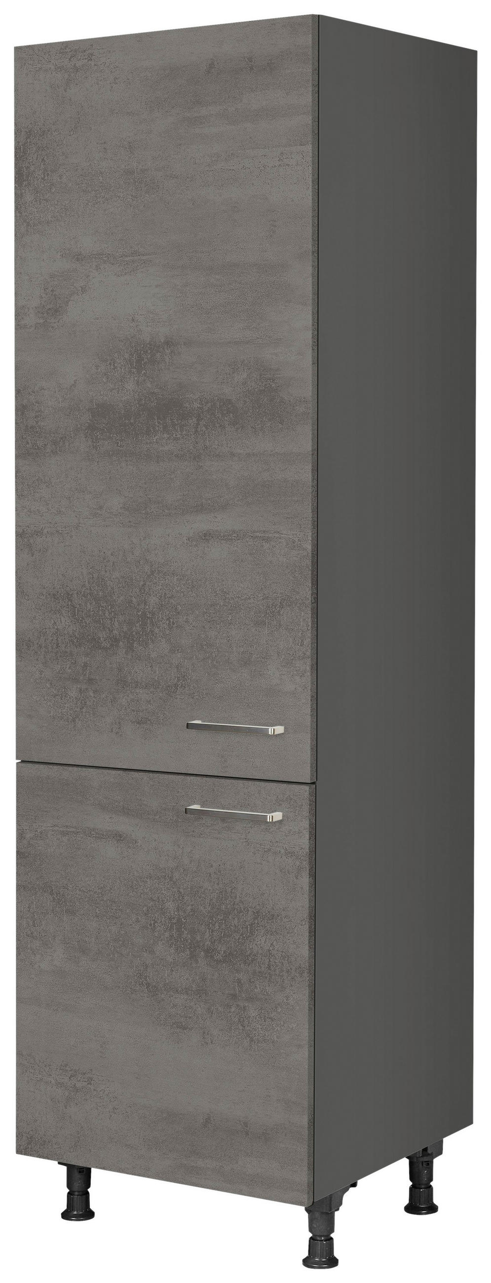 GERÄTEUMBAUSCHRANK 60/216,6/58 cm  Schieferfarben  - Schieferfarben/Edelstahlfarben, Modern, Holzwerkstoff/Metall (60/216,6/58cm) - Nobilia