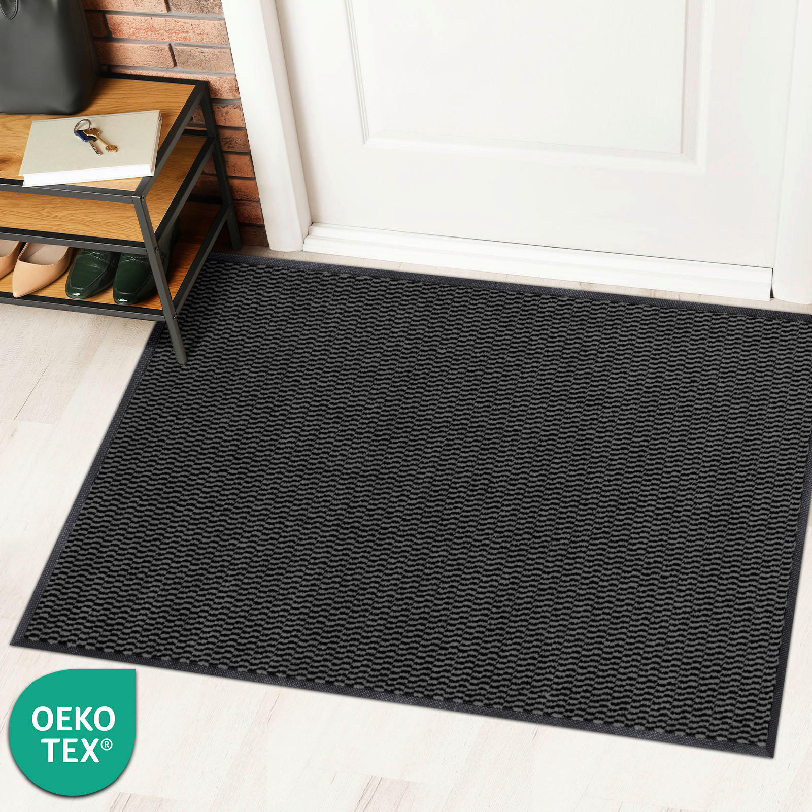 SCHMUTZFANGMATTE 80/120 cm  - Anthrazit, Basics, Kunststoff/Textil (80/120cm) - Floordirekt
