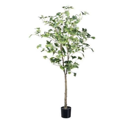 KUNSTPFLANZE Ginkgo 120 cm  - Schwarz/Braun, Design, Kunststoff (120cm) - P & B